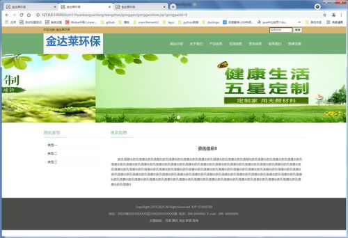 金達(dá)萊環(huán)保公司網(wǎng)站的設(shè)計(jì)與制作